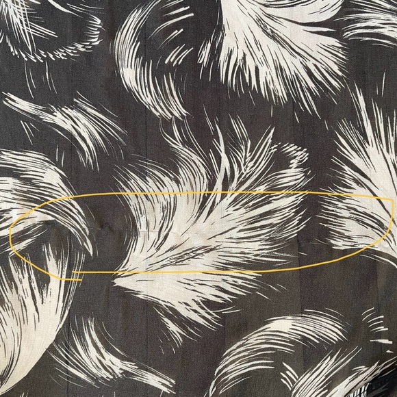 La Fée Maraboutée Black & White Feather Print Double Split Maxi Dress - Sz Eu 40 - Picture 16 of 16